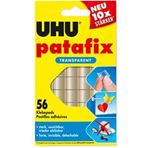 UHU Pastilles adhésives Patafix détachable Transparent Etui de 56 - Publicité UHU Pastilles adhésives Patafix détachable Transparent Etui de 56 - Publicité
