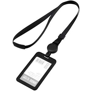 Netspower Porte-Badge avec Lanière Noire Badge D'identification Vertical Portes-Badges en Cuir PU Avec lanière de cou amovible pour Bureau et exposition Carte de Visite Carte d'étudiants Carte Bus - Publicité Netspower Porte-Badge avec Lanière Noire Badge D'identification Vertical Portes-Badges en Cuir PU Avec lanière de cou amovible pour Bureau et exposition Carte de Visite Carte d'étudiants Carte Bus - Publicité