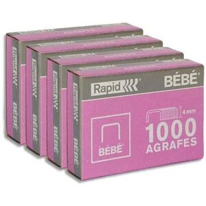 Rapid Agrafes BÉBÉ, Longueur 4 mm, 10000 agrafes, Agrafe jusqu’à 15 feuilles, Fil robuste cuivré, 11974616 - Publicité Rapid Agrafes BÉBÉ, Longueur 4 mm, 10000 agrafes, Agrafe jusqu’à 15 feuilles, Fil robuste cuivré, 11974616 - Publicité
