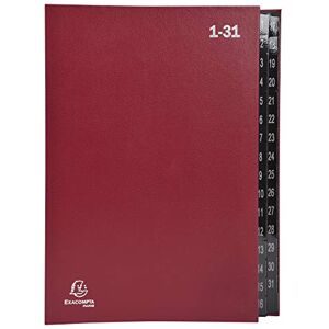 Exacompta Réf. 57035E 1 trieur Ordonator couverture rigide intérieur en carte noire onglets plastifiés numériques de 1 à 31 32 compartiments dim 25x33 cm pour A4 couleur rouge - Publicité Exacompta Réf. 57035E 1 trieur Ordonator couverture rigide intérieur en carte noire onglets plastifiés numériques de 1 à 31 32 compartiments dim 25x33 cm pour A4 couleur rouge - Publicité