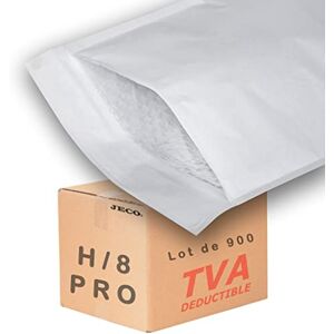 JeCo Lot de 900 enveloppes à bulles d'air kraft blanches taille H/8 int. 270 x 360 mm pochettes matelassées d'expédition PRO - Publicité JeCo Lot de 900 enveloppes à bulles d'air kraft blanches taille H/8 int. 270 x 360 mm pochettes matelassées d'expédition PRO - Publicité