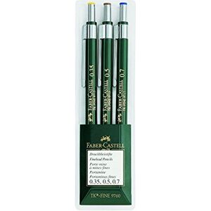 Faber-Castell 136030 Lot de 3 porte-mines TK-FINE 9760, épaisseur des mines: 0,35 mm ; 0,5 mm + 0,7 mm, dureté HB - Publicité Faber-Castell 136030 Lot de 3 porte-mines TK-FINE 9760, épaisseur des mines: 0,35 mm ; 0,5 mm + 0,7 mm, dureté HB - Publicité