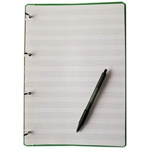 tipome .com Lot de 100 feuilles de partitions musicales en format A4 20,5 x 29 cm avec 4 trous, papier Fsc épais de 120 g avec 13 compartiments - Publicité tipome .com Lot de 100 feuilles de partitions musicales en format A4 20,5 x 29 cm avec 4 trous, papier Fsc épais de 120 g avec 13 compartiments - Publicité