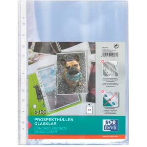 Oxford 100 pochettes transparentes A4 avec ouverture sur le dessus - Publicité Oxford 100 pochettes transparentes A4 avec ouverture sur le dessus - Publicité