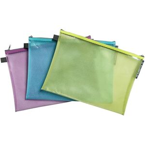 Exacompta Réf. 38150E Paquet de 3 pochettes à fermeture éclair EVA Pop'N Co Dimensions 35x25cm Format à classer A4 Couleurs assorties - Publicité Exacompta Réf. 38150E Paquet de 3 pochettes à fermeture éclair EVA Pop'N Co Dimensions 35x25cm Format à classer A4 Couleurs assorties - Publicité