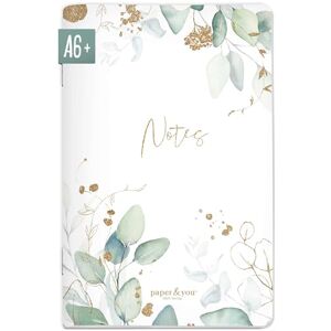Häfft paper&you® carnet de notes A6+ trame pointillée "Feuille d''or" avec 64 pages, petit format, Mini dotted Journal durable & respectueux au climat - Publicité Häfft paper&you® carnet de notes A6+ trame pointillée "Feuille d''or" avec 64 pages, petit format, Mini dotted Journal durable & respectueux au climat - Publicité