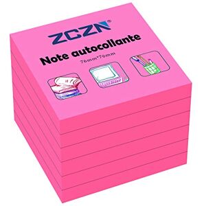ZCZN Sticky Notes Haftnotiz Notes autocollantes autocollants 6 blocs, 80 feuilles, 76 x 76 mm, Fuchsia - Publicité ZCZN Sticky Notes Haftnotiz Notes autocollantes autocollants 6 blocs, 80 feuilles, 76 x 76 mm, Fuchsia - Publicité
