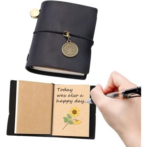 Yitexin Petite Poche Carnet Cuir Notebook, 2.6'' x 3.3''/6.8 x 8.5 CM Mini Carnet de Voyage avec 2 Recharges, Agenda Cuir Rechargeable Sketchbook Vide pour Les Femmes Hommes Écrire Noir (Foncé) - Publicité Yitexin Petite Poche Carnet Cuir Notebook, 2.6'' x 3.3''/6.8 x 8.5 CM Mini Carnet de Voyage avec 2 Recharges, Agenda Cuir Rechargeable Sketchbook Vide pour Les Femmes Hommes Écrire Noir (Foncé) - Publicité