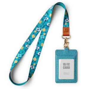 SENLLY Porte badge D'identification avec Courroie Lanière Tour de Cou, ID Porte cartes en Cuir PU et Cordon Amovible, 2 Fentes pour Cartes et 1 Fenêtre D'identification Transparente - Publicité SENLLY Porte badge D'identification avec Courroie Lanière Tour de Cou, ID Porte cartes en Cuir PU et Cordon Amovible, 2 Fentes pour Cartes et 1 Fenêtre D'identification Transparente - Publicité