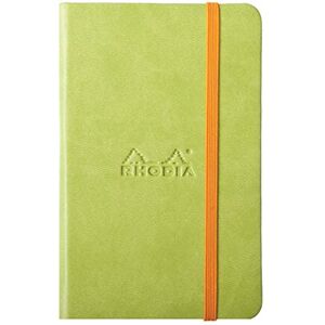 Rhodia 118646C Carnet Rigide Anis 9 x 14 cm Ligné 192 pages Papier Clairefontaine Ivoire 90 g/m² Marque-Page, Fermeture Élastique Couverture Simili Cuir Collection rama - Publicité Rhodia 118646C Carnet Rigide Anis 9 x 14 cm Ligné 192 pages Papier Clairefontaine Ivoire 90 g/m² Marque-Page, Fermeture Élastique Couverture Simili Cuir Collection rama - Publicité