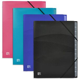 Oxford Trieur Standard 12 Compartiments A4 Osmose Couverture Polypro Coloris Assortis - Publicité Oxford Trieur Standard 12 Compartiments A4 Osmose Couverture Polypro Coloris Assortis - Publicité