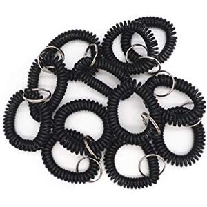 PlayCool Lot de 30 porte-clés en plastique avec bracelet de poignet à ressort extensible Noir - Publicité PlayCool Lot de 30 porte-clés en plastique avec bracelet de poignet à ressort extensible Noir - Publicité
