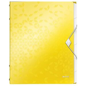 Leitz Trieur A4, Contient jusqu'à 200 Feuilles, Index Intégré à 6 Onglets, Fermeture Élastique, Jaune, WOW, 46330016 - Publicité Leitz Trieur A4, Contient jusqu'à 200 Feuilles, Index Intégré à 6 Onglets, Fermeture Élastique, Jaune, WOW, 46330016 - Publicité