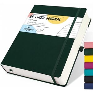 STATIONERY ISLAND B5 Carnet de Notes, Carnet Ligné Épais de 320 Pages, Journal Ligné avec Couverture Rigide de 100gsm pour Écrire, Travailler, Étudier, Agenda,Vert foncé - Publicité STATIONERY ISLAND B5 Carnet de Notes, Carnet Ligné Épais de 320 Pages, Journal Ligné avec Couverture Rigide de 100gsm pour Écrire, Travailler, Étudier, Agenda,Vert foncé - Publicité