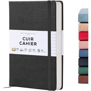 Beechmore Books Carnet de Notes Pages Blanches A5, Noir I Journal à Couverture Rigide Cuir Vegan, Papier Ligné Crème Épais 120 g/m², Boîte Cadeau, pour Écrivain, Journaliste, Réunion, Étudiant - Publicité Beechmore Books Carnet de Notes Pages Blanches A5, Noir I Journal à Couverture Rigide Cuir Vegan, Papier Ligné Crème Épais 120 g/m², Boîte Cadeau, pour Écrivain, Journaliste, Réunion, Étudiant - Publicité