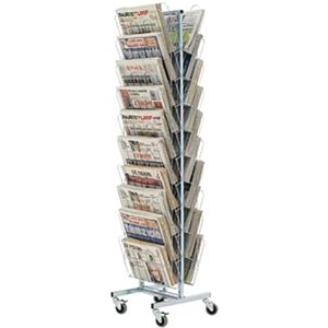 Edimeta Présentoirs journaux Presam® 20 à 30 cases sur roulettes Pour un maximum de présentation sur un minimum de surface de vos journaux - Publicité Edimeta Présentoirs journaux Presam® 20 à 30 cases sur roulettes Pour un maximum de présentation sur un minimum de surface de vos journaux - Publicité