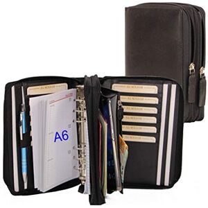 ALMADIH portfolio duo A6 en cuir avec 2 pochettes fermeture éclair, calendrier 2025 + bloc-notes inclus,noir – Agenda personnel d’affaires Porte documents personnel Organiseur Semainier - Publicité ALMADIH portfolio duo A6 en cuir avec 2 pochettes fermeture éclair, calendrier 2025 + bloc-notes inclus,noir – Agenda personnel d’affaires Porte documents personnel Organiseur Semainier - Publicité
