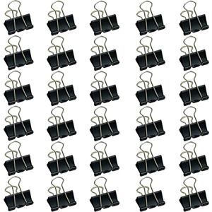 REBECASKYENS Lot de 30 trombones pliants noirs de 25 mm Pinces à papier multi-usages en métal Pour photos, notes, papier à lettre, fournitures de bureau - Publicité REBECASKYENS Lot de 30 trombones pliants noirs de 25 mm Pinces à papier multi-usages en métal Pour photos, notes, papier à lettre, fournitures de bureau - Publicité