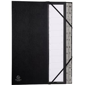 Exacompta Réf. 56090E 1 trieur Ordonator avec élastiques couverture rigide en carton onglets imprimés plastifiés de A à Z 24 compartiments dim 23,5x 33,5 cm pour A4 couleur noir - Publicité Exacompta Réf. 56090E 1 trieur Ordonator avec élastiques couverture rigide en carton onglets imprimés plastifiés de A à Z 24 compartiments dim 23,5x 33,5 cm pour A4 couleur noir - Publicité