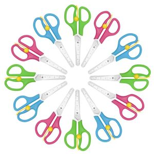 BELLE VOUS Ciseaux de sécurité pour droitiers et gauchers 12,5 cm Couleurs assorties Pour l'école, les arts et l'artisanat - Publicité BELLE VOUS Ciseaux de sécurité pour droitiers et gauchers 12,5 cm Couleurs assorties Pour l'école, les arts et l'artisanat - Publicité