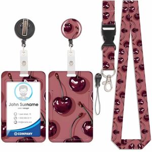 Viojrlly Porte Badge avec Cordon Tour De Cou avec Porte-Cartes, Porte Carte avec Enrouleurs de Badge Rétractable, Swivel Lobster Clasp, Détachable Lanyard, pour porte badges d'Identification (Cerise-1) - Publicité Viojrlly Porte Badge avec Cordon Tour De Cou avec Porte-Cartes, Porte Carte avec Enrouleurs de Badge Rétractable, Swivel Lobster Clasp, Détachable Lanyard, pour porte badges d'Identification (Cerise-1) - Publicité