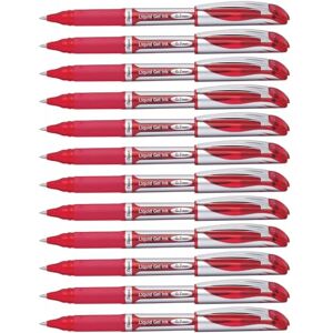 Pentel Energel BL57, Rollers encre gel pointe moyenne 0,7 mm, Rouge, Lot de 12 - Publicité Pentel Energel BL57, Rollers encre gel pointe moyenne 0,7 mm, Rouge, Lot de 12 - Publicité