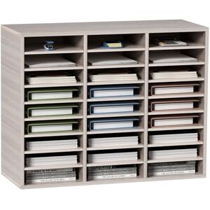 VEVOR Organisateur de Bureau en Bois 80x30,5x63 cm, Trieur de Fichiers à 27 Compartiments, Meuble à Courrier en MDF, Étagères Amovibles, Classeur pour Ranger Papiers Magazines Bureau École, Gris - Publicité VEVOR Organisateur de Bureau en Bois 80x30,5x63 cm, Trieur de Fichiers à 27 Compartiments, Meuble à Courrier en MDF, Étagères Amovibles, Classeur pour Ranger Papiers Magazines Bureau École, Gris - Publicité
