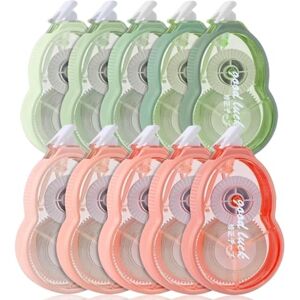 BetterJonny 10 PCS Rubans Correcteurs,10mx5mm Souris Correcteur Blanc avec Capuchon Protecteur Correcteur Souris Rouleaux de Correction Roller Correcteur pour Papeterie Fourniture Scolaire (Vert+Rose) - Publicité BetterJonny 10 PCS Rubans Correcteurs,10mx5mm Souris Correcteur Blanc avec Capuchon Protecteur Correcteur Souris Rouleaux de Correction Roller Correcteur pour Papeterie Fourniture Scolaire (Vert+Rose) - Publicité