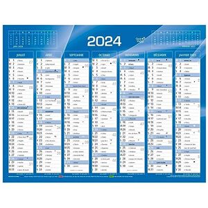 QUO VADIS Lot de 10 Calendriers muraux Français Classic Bleu 14 mois de décembre à janvier 2025-55x40,5 cm Papier Clairefontaine blanc Fabrication française - Publicité QUO VADIS Lot de 10 Calendriers muraux Français Classic Bleu 14 mois de décembre à janvier 2025-55x40,5 cm Papier Clairefontaine blanc Fabrication française - Publicité