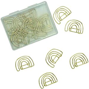 Papierdrachen 15 trombones métalliques dorés pour bullet journal et carnets de notes adorables clips papier pour le bureau à domicile et l'université motif arc-en-ciel set 4 - Publicité Papierdrachen 15 trombones métalliques dorés pour bullet journal et carnets de notes adorables clips papier pour le bureau à domicile et l'université motif arc-en-ciel set 4 - Publicité