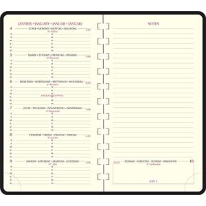 Recharge Agenda de poche Lady 16S spiralé 9 x 16 cm Semainier janvier à  décembre 2024