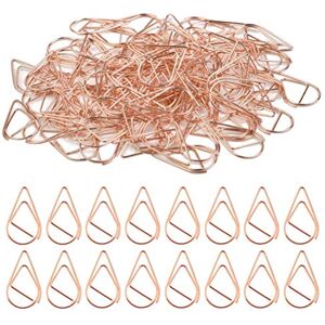 Juliyeh Lot de 100 trombones en forme de goutte d'eau pour livre, mémo, papier, affiche, photo, 25 x 15 mm - Publicité Juliyeh Lot de 100 trombones en forme de goutte d'eau pour livre, mémo, papier, affiche, photo, 25 x 15 mm - Publicité