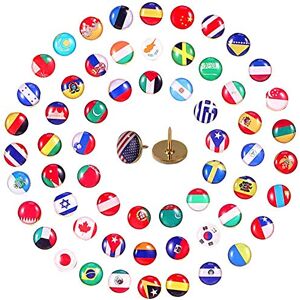 Qanye 100 Pièces Punaises Créatives, Punaises de Carte, Punaise de Drapeau, Punaises, Utilisé pour Fixer le Papier sur le Panneau de Liège ou Marquer le Pays sur la Carte du Monde - Publicité Qanye 100 Pièces Punaises Créatives, Punaises de Carte, Punaise de Drapeau, Punaises, Utilisé pour Fixer le Papier sur le Panneau de Liège ou Marquer le Pays sur la Carte du Monde - Publicité