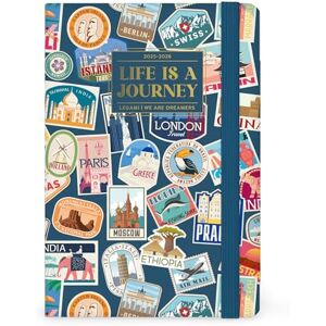 LEGAMI Agenda hebdomadaire photographique 2025-2026, Travel Stickers, 16 mois moyens, Agenda de septembre 2025 à décembre 2026, fermeture avec élastique, papier certifié FSC, 12 x 18 cm - Publicité LEGAMI Agenda hebdomadaire photographique 2025-2026, Travel Stickers, 16 mois moyens, Agenda de septembre 2025 à décembre 2026, fermeture avec élastique, papier certifié FSC, 12 x 18 cm - Publicité
