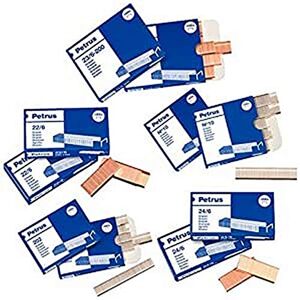 Petrus agrafes, Pour agrafer jusqu'à 70 feuilles, long de 10 mm, 1000 agrafes, Modèle 26 (23/10), 55719 - Publicité Petrus agrafes, Pour agrafer jusqu'à 70 feuilles, long de 10 mm, 1000 agrafes, Modèle 26 (23/10), 55719 - Publicité