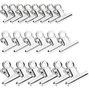 YGCQFH Lot de 20 clips Bulldog en 3 tailles (6,5 cm 5 cm 3 cm) Pinces de fermeture solides en acier inoxydable Pour sacs alimentaires, cuisine, bureau, bricolage et dossiers - Publicité YGCQFH Lot de 20 clips Bulldog en 3 tailles (6,5 cm 5 cm 3 cm) Pinces de fermeture solides en acier inoxydable Pour sacs alimentaires, cuisine, bureau, bricolage et dossiers - Publicité