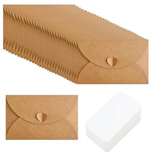 AQSQWQ Lot de 30 Cartes avec enveloppe dépliante, 10.5 * 7.1cm 30 Enveloppe Kraft avec 30 Cartes Vierges pour Noël Thanksgiving Invitation au Mariage Cartes Vœux Fête D'Anniversaire - Publicité AQSQWQ Lot de 30 Cartes avec enveloppe dépliante, 10.5 * 7.1cm 30 Enveloppe Kraft avec 30 Cartes Vierges pour Noël Thanksgiving Invitation au Mariage Cartes Vœux Fête D'Anniversaire - Publicité