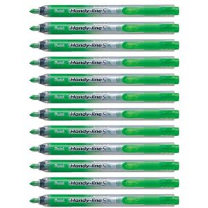 Pentel SXS15 Handy-Line S Surligneur rétractable et rechargeable, pointe qui ne sèche pas Vert Lot de 12 - Publicité Pentel SXS15 Handy-Line S Surligneur rétractable et rechargeable, pointe qui ne sèche pas Vert Lot de 12 - Publicité