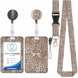 Viojrlly Porte Badge avec Cordon Tour De Cou avec Porte-Cartes, Porte Carte avec Enrouleurs de Badge Rétractable, Swivel Lobster Clasp, Détachable Lanyard, pour porte badges d'Identification (Nœud Léopard-1) - Publicité Viojrlly Porte Badge avec Cordon Tour De Cou avec Porte-Cartes, Porte Carte avec Enrouleurs de Badge Rétractable, Swivel Lobster Clasp, Détachable Lanyard, pour porte badges d'Identification (Nœud Léopard-1) - Publicité