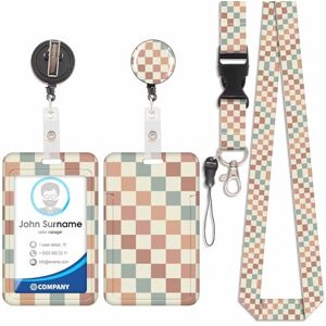 Viojrlly Porte Badge avec Cordon Tour De Cou avec Porte-Cartes, Porte Carte avec Enrouleurs de Badge Rétractable, Swivel Lobster Clasp, Détachable Lanyard, pour porte badges d'Identification (À Carreaux) - Publicité Viojrlly Porte Badge avec Cordon Tour De Cou avec Porte-Cartes, Porte Carte avec Enrouleurs de Badge Rétractable, Swivel Lobster Clasp, Détachable Lanyard, pour porte badges d'Identification (À Carreaux) - Publicité