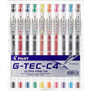 PILOT -G-Tec C4-Roller à encre Gel-Pointe 0,4 mm-Assortis-Lot de 10 - Publicité PILOT -G-Tec C4-Roller à encre Gel-Pointe 0,4 mm-Assortis-Lot de 10 - Publicité