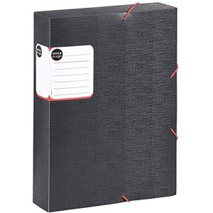 Viquel Office Design Boite de classement à élastique en plastique Format A4 Grande étiquette d'identification Extérieur gris et intérieur rouge Qualité supérieure - Publicité Viquel Office Design Boite de classement à élastique en plastique Format A4 Grande étiquette d'identification Extérieur gris et intérieur rouge Qualité supérieure - Publicité