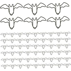 Licsaliwe Trombones en forme de chauve-souris, paquet de 60 pinces à marque-page d'Halloween pour l'école et le bureau - Publicité Licsaliwe Trombones en forme de chauve-souris, paquet de 60 pinces à marque-page d'Halloween pour l'école et le bureau - Publicité