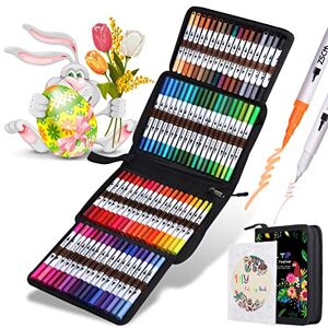 ZSCM Pennarelli avec Doppia Punta, 72 Colori Set di Penne a Doppia Punta per Colorare, Bullet Journal, Pittura, Calligrafia…… - Publicité ZSCM Pennarelli avec Doppia Punta, 72 Colori Set di Penne a Doppia Punta per Colorare, Bullet Journal, Pittura, Calligrafia…… - Publicité