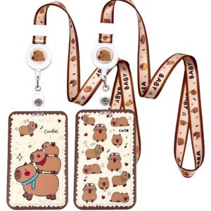 EduPlayte 2 PCS Capybara Porte Badge, Music Capybara Cordon Tour de Cou avec Porte-cartes, Capybara Lanyard Strap Neck avec Swivel Lobster Clasp avec Poche Zippée pour Carte d'identité - Publicité EduPlayte 2 PCS Capybara Porte Badge, Music Capybara Cordon Tour de Cou avec Porte-cartes, Capybara Lanyard Strap Neck avec Swivel Lobster Clasp avec Poche Zippée pour Carte d'identité - Publicité