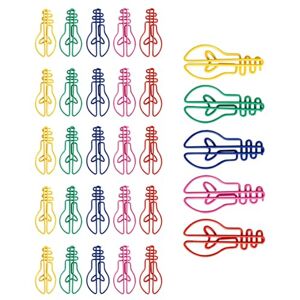 NONGYU Lot de 30 trombones colorés en forme d'ampoule de 42 mm pour organiser des fichiers, des photos, des papiers - Publicité NONGYU Lot de 30 trombones colorés en forme d'ampoule de 42 mm pour organiser des fichiers, des photos, des papiers - Publicité