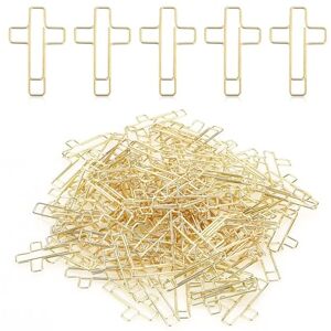 Lucxhcky Lot de 120 trombones dorés en forme de croix pour bible, utilisés pour fixer des livres et une utilisation portable, fournitures d'étude pour bureau, école, maison, clip décoratif (doré) - Publicité Lucxhcky Lot de 120 trombones dorés en forme de croix pour bible, utilisés pour fixer des livres et une utilisation portable, fournitures d'étude pour bureau, école, maison, clip décoratif (doré) - Publicité