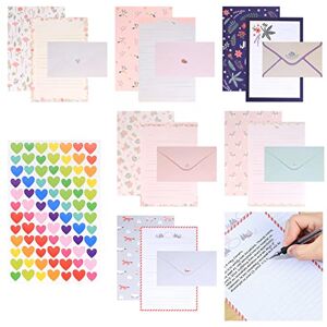 Tomoyuki Papier à Lettres avec Enveloppes Set, Ensembles d'écriture de Lettres de Papeterie Lignées, 36 Papiers à Motifs A5 et 18 Enveloppes pour Bureau, Maison, l'école (Contemporaine) - Publicité Tomoyuki Papier à Lettres avec Enveloppes Set, Ensembles d'écriture de Lettres de Papeterie Lignées, 36 Papiers à Motifs A5 et 18 Enveloppes pour Bureau, Maison, l'école (Contemporaine) - Publicité
