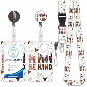 Viojrlly Porte Badge avec Cordon Tour De Cou avec Porte-Cartes, Porte Cartes avec Enrouleurs de Badge Rétractable, Détachable Lanyard, Swivel Lobster Clasp, pour porte badges d'Identification (Geste) - Publicité Viojrlly Porte Badge avec Cordon Tour De Cou avec Porte-Cartes, Porte Cartes avec Enrouleurs de Badge Rétractable, Détachable Lanyard, Swivel Lobster Clasp, pour porte badges d'Identification (Geste) - Publicité