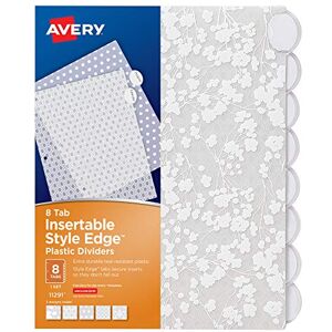 Avery Style Edge 11291 Lot de 8 intercalaires insérables en plastique Motif floral Couleurs assorties 5,4 x 115,9 x 34,4 cm - Publicité Avery Style Edge 11291 Lot de 8 intercalaires insérables en plastique Motif floral Couleurs assorties 5,4 x 115,9 x 34,4 cm - Publicité